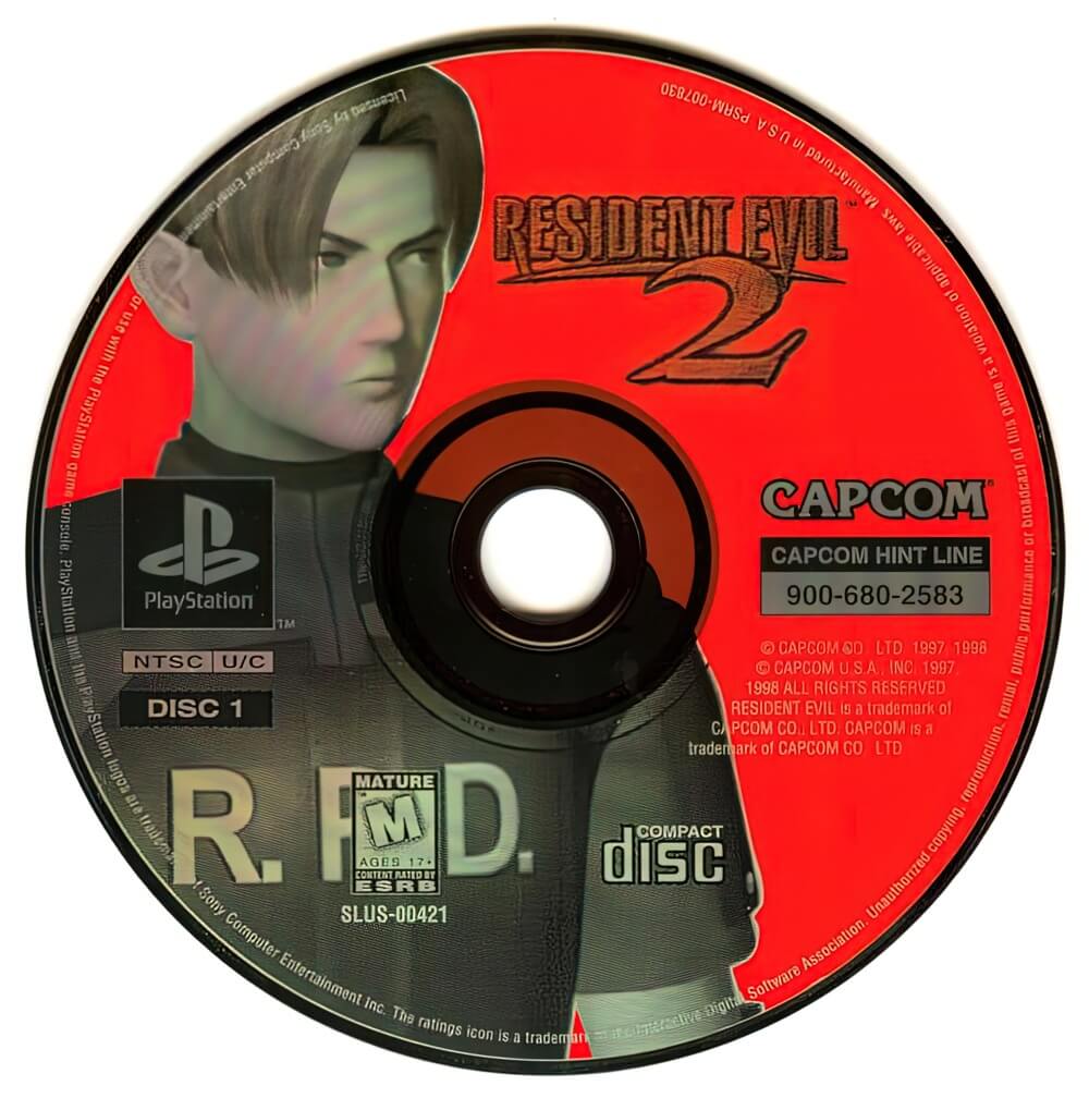 Лицензионный диск Resident Evil 2 для PlayStation